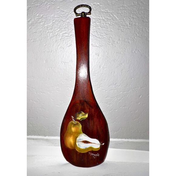 Hand-Painted Wooden Spoon Wall Art (Signed P. Schmidt ’74) - Picture 2 of 5